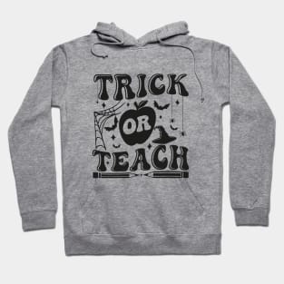 Groovy Halloween Trick Or Teach Ghost Teacher Student Hoodie